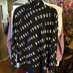 Jordan Black Hoodie with White Lettering